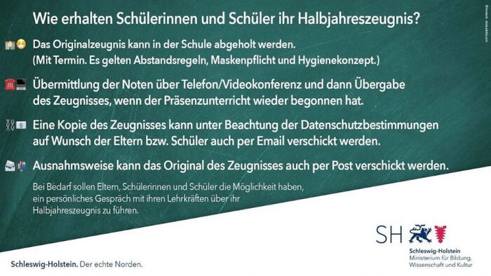 Wie erhalten Schülerinnen und Schüler ihr Halbjahreszeugnis?